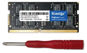 Memória RAM kimtigo DDR4 8 GB 2666 MHz 260 pinos SODIMM laptop