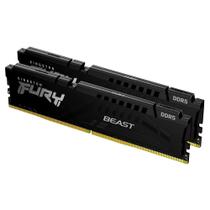Memória RAM Kingston Fury Beast, 32GB (2x16GB), 5200MHz, DDR5, CL40, para Intel XMP, Preto - KF552C40BBK2-32 Memória RAM Kingston Fury Beast, 32GB (2x16GB), 5200MHz, DDR5, CL40, para Intel XMP, Preto - KF552C40BBK2-32