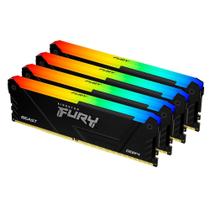 Memória RAM Kingston Fury Beast, RGB, 128GB (4x32GB), 3600MHz, DDR4, CL17, Preto - KF436C18BB2AK4/128 Memória RAM Kingston Fury Beast, RGB, 128GB (4x32GB), 3600MHz, DDR4, CL17, Preto - KF436C18BB2AK4/128