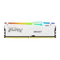 Memória RAM Kingston Fury Beast, RGB, 16GB, 5200MHz, DDR5, CL40, Branco - KF552C40BWA-16