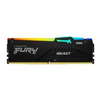 Memória RAM Kingston Fury Beast, RGB, 8GB 6000MT/s, DDR5, CL30, DIMM, Preto, Expo - KF560C30BBEA-8