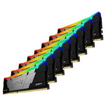 Memória RAM Kingston Fury Renegade RGB, 256GB, DDR4, (8x32GB), 3200MHz,CL16, Preto - KF432C16RB2AK8/256 Memória RAM Kingston Fury Renegade RGB, 256GB, DDR4, (8x32GB), 3200MHz,CL16, Preto - KF432C16RB2AK8/256