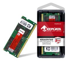 Memória Ram Notebook Ddr4 16gb 2666mhz Keepdata Kd26s19/16g