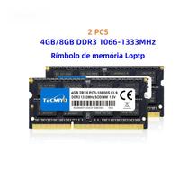 Memória RAM Para Laptop DDR3 DDR3L 2X4GB 2X8GB 1066-1600MHz 1.5V 1.35V Preto TECMIYO PC3 PC3L-12800S