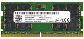 Memória Ram Para Notebook 32GB Micron DDR5 4800 Mhz PC5 38400 2Rx8 MTC16C208SS1SC48BA1