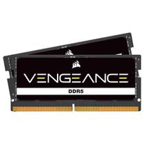 Memória RAM para Notebook Corsair Vengeance, 32GB (2x16GB), 4800MHz, DDR5, CL40, Preto - CMSX32GX5M2A4800C40 Memória RAM para Notebook Corsair Vengeance, 32GB (2x16GB), 4800MHz, DDR5, CL40, Preto - CMSX32GX5M2A4800C40