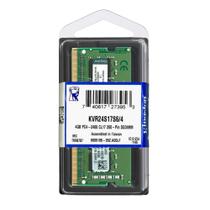 Memória RAM para Notebook DDR4 4GB 2400MHz Kingston - KVR24S17S6/4
