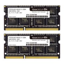 Memória RAM TEAMGROUP Elite DDR3L 16GB (2x8GB) 1600MHz