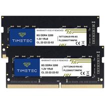 Memória RAM Timetec 16GB KIT (2x8GB) DDR4 3200MHz SODIMM Memória RAM Timetec 16GB KIT (2x8GB) DDR4 3200MHz SODIMM
