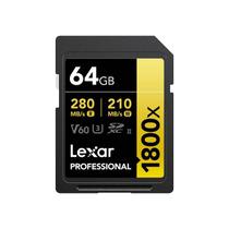 Memória SD Lexar Professional 1800X Série Ouro 64GB - Velocidade até 280MB/s - Classificação C10 U3