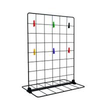 Memory Board de Mesa Painel de Fotos Tela Aramada 30x40 Preto com Prendedores