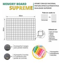 Memory Board Home Office 60X80Cm Painel De Fotos Branca 24H