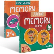 Memory Matching Game Cottify para crianças de 3 a 5 anos com 72 cartas