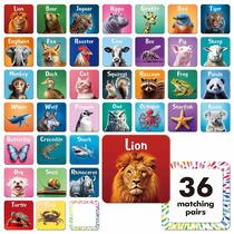 Memory Matching Game Hebayy 72 cartas para crianças de 3 a 6 anos