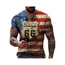 Men's 66 Way 3D impresso personalizado arte lazer camiseta diária confortável, moda verão