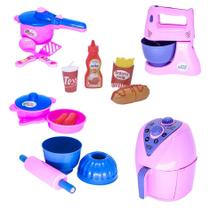 Menina Brinquedo Cozinha Eletro Panela Pressão Comida 15pç