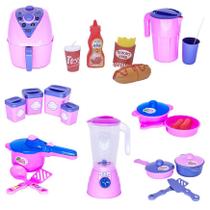 Menina Brinquedo Cozinha Infantil Comidinhas Air Fryer 23pç Menina Brinquedo Cozinha Infantil Comidinhas Air Fryer 23pç