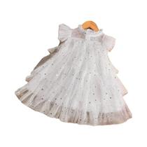 Meninas Babados Tule Tutu Lantejoulas Vestido De Verão 3-8y Crianças Princesa Vestido De Baile Festa
