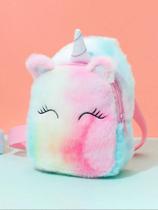 Meninas Bonito Dos Desenhos Animados De Pelúcia Unicórnio Crianças Saco Peito Colorido Crossbody