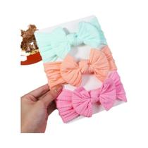 Meninas Cabo Elástico Malha Bebê Headbands 3 Pçs Crianças Turbante Recém-nascido Faixas De Cabelo