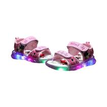 Meninas Disney Mickey Minnie Led Luz Brilho Sandálias Princesa Tênis Crianças Sapatos Ao Ar Livre