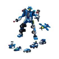 Meninas DIY 6 Em 1 Trem Trilho Robô Helicóptero Veículo Blocos De Construção Kit Crianças Brinquedo