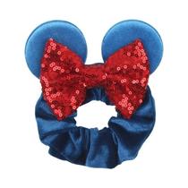 Meninas Elástico Hairband Disney Mouse Orelhas Lantejoulas Arcos 4 Polegada Scrunchies De Cabelo