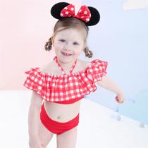 Meninas Floral Impressão Maiôs Ruffle Flounce Dois Piec Meninas Floral Impressão Maiôs Ruffle Flounce Dois Piec