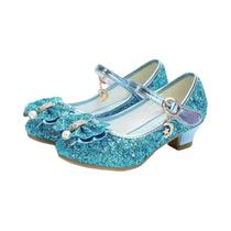 Meninas Glitter Diamante Bowknot Princesa Borboleta Couro Dança Festa Sapatos Sandálias De Salto