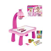 Meninas LED Projetor Pintura Placa Brinquedos Crianças Arte Mesa Educacional Ferramenta De Pintura