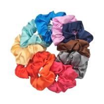 Meninas Mulheres Cetim Scrunchies Elásticos Faixas De Cabelo Titular Rabo De Cavalo Laços De