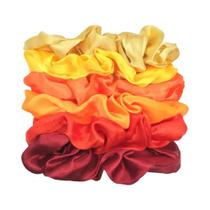 Meninas Mulheres Cetim Scrunchies Elásticos Faixas De Cabelo Titular Rabo De Cavalo Laços De