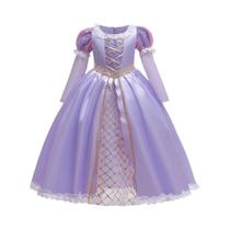 Meninas Pequena Sereia Aurora Ariel Bela Adormecida Pêssego Casamento Rosa Vestido De Princesa