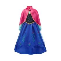 Meninas Princesa Elsa Anna Traje Floral Manga Longa Crianças Cosplay Vestido Aniversário Casamento