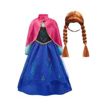 Meninas Princesa Elsa Anna Traje Floral Manga Longa Crianças Cosplay Vestido Aniversário Casamento