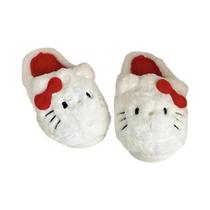 Meninas Quente Inverno Pelúcia Olá Kitty Chinelos De Algodão Dos Desenhos Animados Casa Sapatos