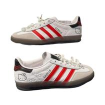 Meninas Retro Olá Kitty Dos Desenhos Animados Bloco De Cores Tênis Listrado Anime Impresso Sapatos