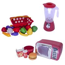 Menino Brinquedo Cozinha Infantil Eletro Mercado 19pç