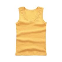 Meninos Meninas Algodão Verão Esportes Camisetas Crianças Casual Cor Pura Coletes Coletes