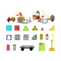 Meninos Meninas Conjunto De Estrada Magnética Blocos De Construção De Carro Brinquedos De Construção