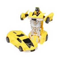 Meninos Mini 2 Em 1 Carro Brinquedos Transformação Automática Robô Modelo Diecasts Brinquedo