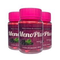 Menoplus - 3 Potes / 60 Caps - Acabe Sintomas Da Menopausa