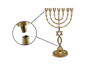 Menorah Candelabro De Bronze Dourado 7 Chanukah 40x23cm