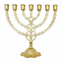 Menorah Candelabro Judaico - 27 Centímetros / Dourado Menorah Candelabro Judaico - 27 Centímetros / Dourado