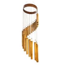 Mensageiro Dos Ventos Espiral Bambu Grande Mensageiro Dos Ventos Espiral Bambu Grande