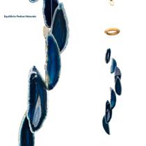 Mensageiro Sino Dos Ventos Móbile Azul 7 Pedras 01