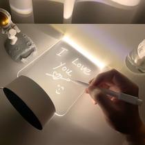 Mensagem Criativa com Placa Interna de Nota Luz LED Noturna Cabo USB e Caneta Marcador Ponta Borracha