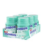 Mentos Chiclete Pure Fresh Wintgreen Menta Verde Sem Açúcar Display c/ 6 Potinhos