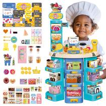 Mercadinho Infantil Brinquedo Com Caixa Registradora Confeitaria Faz de Conta Menino e Menina