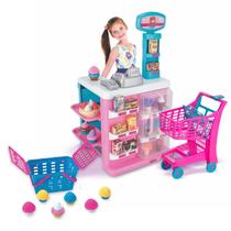 Mercadinho Infantil Confeitaria com Cestinha e Carrinho Magic Toys